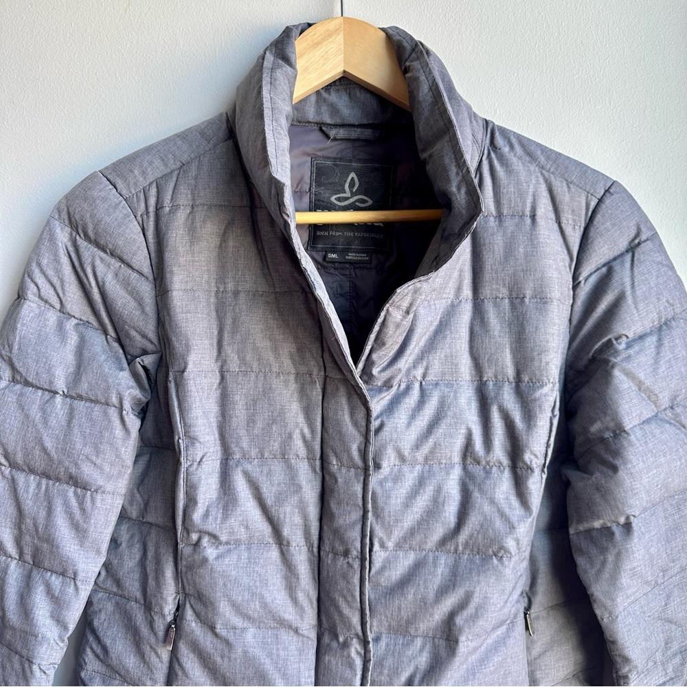 Prana Down Packable Puffer Small Gray Lavender - image 2